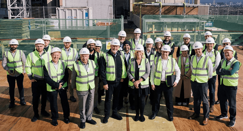 Flint Housing team on a construction site